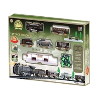 XIE SHENG TOYS RAILWAY - 299 CLASSIC REPRODUCING VINTAGE TRAIN SET WITH LIGHTS AND SOUNDS