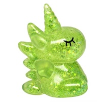 GLITTER UNICORN SUPER HARD SENSORY SQUISH TOY - GREEN
