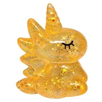 GLITTER UNICORN SUPER HARD SENSORY SQUISH TOY - ORANGE
