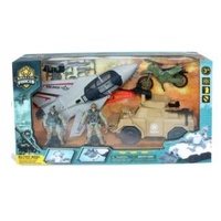 SPECIAL FORCES ARMORED CAR AND PLANE WITH FIGURINES