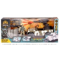 SPECIAL FORCES MILITARY SPECIAL RESCUE TEAM WITH CAR