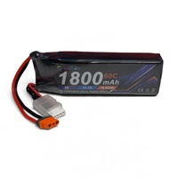 YATTOX 3S 1800MAH 11.1V 60C WITH IC2 PLUG 100% LCO SOFT CASE LIPO BATTERY, SUITS ARRMA GROM [AP803090YKX]