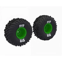 ARRMA ARA-2575 DBOOTS CUT CHEVRON MT TYRE SET GLUED, GREEN, QUAKE 223S WHEELS