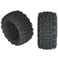 ARRMA ARAC9468 DBOOTS BACKFLIP LP 4S TYRE SET, GLUED, BLACK, 2 PIECES, AR550050