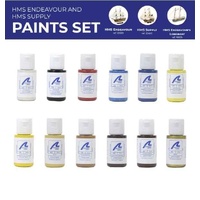 ARTESANIA 277PACK7 ACRYLIC PAINT SET FOR ARTESANIA 22520 HMS ENDEAVOUR MODEL SHIP (12x20ML)