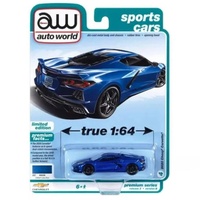 AUTO WORLD PREMIUM LIMITED EDITION SPORTS CARS 2020 CHEVY CORVETTE 1/64 SCALE DIECAST CAR