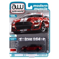 AUTO WORLD PREMIUM LIMITED EDITION MODERN MUSCLE 2020 SHELBY GT-500 CARBON FIBRE TRACK PACK 1/64 SCALE DIECAST CAR