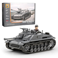 BUILD ARMY BA0142 STUG III AUSF.G WW2 GERMAN TANK 1/33 SCALE MODEL BRICK KIT