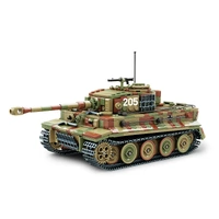 BUILD ARMY BA0181C TIGER 1 AUSF.E IN CAMO  WW2 GERMAN TANK 1/33 SCALE PLASTIC MODEL BRICK KIT