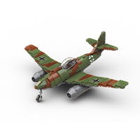 BUILD ARMY BA0262 MESSERSCHMITT ME 262 WW2 GERMAN FIGHTER PLANE 1/33 SCALE MODEL BRICK KIT