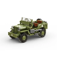 BUILD ARMY BA1101 MB JEEP WW2 AMERICAN UTILITY VEHICLE 1/33 SCALE MODEL BRICK KIT
