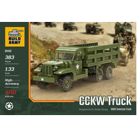 BUILD ARMY BA1102 CCKW 2 1/2 TON 6X6 WWII AMERICAN TRUCK 1/33 SCALE MODEL BRICK KIT