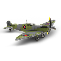 BUILD ARMY BA2002 SPITFIRE MK VB WW2 BRITISH FIGHTER PLANE  1/30 SCALE MODEL BRICK KIT
