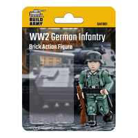 BUILD ARMY BAF001 WW2 GERMAN INFANTRY SOLDIER MODEL BRICK KIT