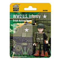 BUILD ARMY BAF005 WW2 US INFANTRY SOLDIER MODEL BRICK KIT
