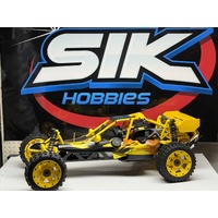 ROVAN 450-AG04 BODY No16 BAJA 5B BUGGY 45CC GOLD AND YELLOW WITH GT3B CONTROLLER READY TO RUN GAS POWERED RC CAR