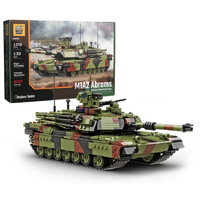 BUILD ARMY BAM003 M1A2 ABRAMS AMERICAN MAIN BATTLE TANK 1/33 SCALE BRICK MODEL KIT