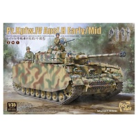 Border Model 1/35 Pz.Kpfw.IV Ausf. J Early/Mid & Railway Flatbed Ommr Plastic Model Kit [BT025]