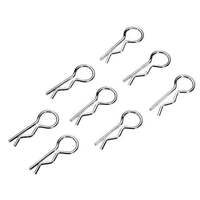 ROVAN 65057 EQUIVALENT LARGE 1.5MM BODY PIN CLIPS SILVER 10 PCS