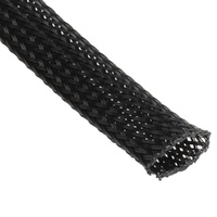 BRAIDED SLEEVE FOR CABLE ORGANISING 6MM TO 15MM X 1M BLACK NYLON