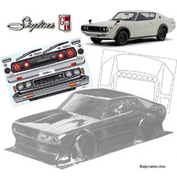 BODYWORX BWX-N045 SKYLINE KPGC110 195MM 1/10 DRIFT BODY CLEAR