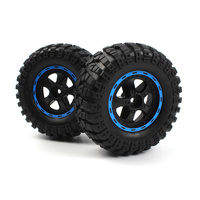 BLACKZON BZ540184 SMYTER DESERT WHEELS/TIRES ASSEMBLED (BLACK/BLUE) 2 PIECES