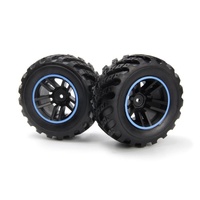 BLACKZON 540325 SPRYTE WHEELS /TIRE ASSEMBLED (BLACK/BLUE)
