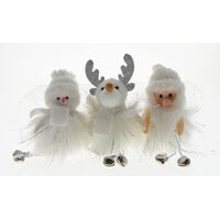 COTTON CANDY SNOWMAN HANGING DECORATION