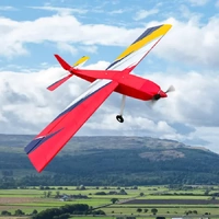 OMPHOBBY CHALLENGER 59 INCH WINGSPAN RED VERSION PNP PLUG AND PLAY BALSA RC REMOTE CONTROL PLANE - BULKY ITEM REQUIRES POSTAGE QUOTE