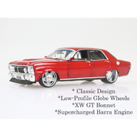 DDA DDA2492 FORD XY CANDY RED CUSTOM BARRA 1/24 SCALE METAL DIECAST