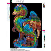 DIAMOND PAINTING RAINBOW DRAGON 30X40CM DIY CRAFT KIT