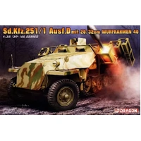 DRAGON 6664 SD.KFZ.251/1 AUSF.D MIT 7.5CM PAK40 1/35 SCALE PLASTIC MODEL KIT HALF TRACK