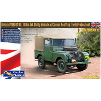 GECKO MODELS 35GM0062 BRITISH FV18001 MK.180IN 4X4 UTILITY VEHICLE WITH CANVAS ROOT TOP(EARLY PRODUCTION) 1/35 SCALE PLASTIC MODEL KIT