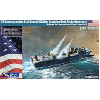 GECKO MODEL 35GM0090 US RANGERS LANDING CRAFT ASSAULT (LCA) WITH GRAPPLING HOOK ROCKET LAUNCHERS 1/35 SCALE PLASTIC MODEL KIT