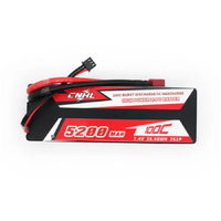CNHL HC5201002 RACING SERIES 5200MAH 7.4V 2S LIPO BATTERY 100C HARD CASE WITH T/DEAN PLUG