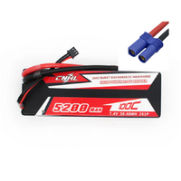 CNHL HC5201002EC5 RACING SERIES 5200MAH 7.4V 2S LIPO BATTERY 100C HARD CASE WITH EC5 PLUG