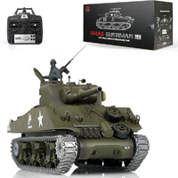 HENG LONG 3898-1-P M4A3 SHERMAN 105MM HOWITZER 7.0 PRO 2 VERSION RTR 1/16 SCALE RC TANK
