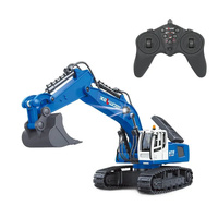 HUINA 13550 1/18 SCALE 11CH RC EXCAVATOR - BLUE