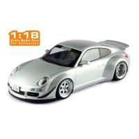 IXO Models 18CMC166.22 1:18 RWB Porsche 997 - Silver Diecast Model Car