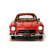 IXO COLLECTIONS MERCEDES BENZ 300SL PAINTED WITH FULL LIGHTS AND SOUNDS 602 PARTS - RED - 1/8 METAL DIECAST BUILD KIT
