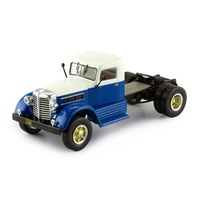 IXO MODELS 1/43 FEDERAL 45M 1946 BLUE AND WHITE DIECAST MODEL TRUCK