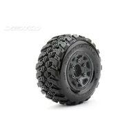 JETKO JKO3102CBMSGN 1/10 SC EX-KING COBRA WHEELS/TYRES (CLAW RIM, BLACK, MEDIUM SOFT, ALL OFFSETS) 12MM/14MM/17MM HEX