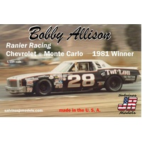 SALVINOS JR BAMC1981R BOBBY ALLISON #28 RANIER CHEVY MONTE CARLO 1981 1:25 PLASTIC MODEL KIT
