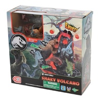 EPOCH GAMES JURASSIC WORLD SHAKY VOLCANO DINOSAUR GAME WITH 8 FIGURINES