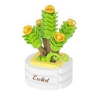KOCO 01001 BLOOM BOUTIQUE SUCCULENT POTTED PLANT EXCITED 168 PIECE BUILDING BLOCK KIT