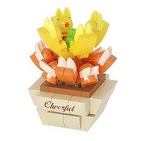 KOCO 010012 BLOOM BOUTIQUE SUCCULENT POTTED PLANT CHEERFUL 168 PIECE BUILDING BLOCK KIT