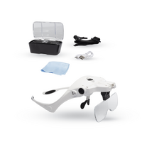 LIGHTCRAFT USB MAGNIFIER SPECTACLES AND HEADBAND AND THREE LENSES