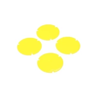 LOSI LOS-2887 WHEEL COVER SET, YELLOW, 22S SPRINT CAR