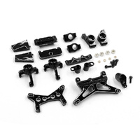 YEAH RACING LSMB-S01BK BLACK ALUMINIUM ESSENTIALS CONVERSION KIT FOR LOSI 1/24 MICRO-B 2WD BUGGY/ 1/28 MICRO-T TRUGGY