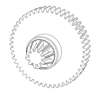 MJX 16401Y SPUR GEAR ASSEMBLY (MACHINED METAL)